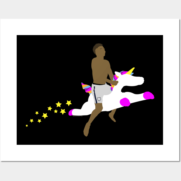 Saka Riding Unicorn Wall Art by NerdShizzle